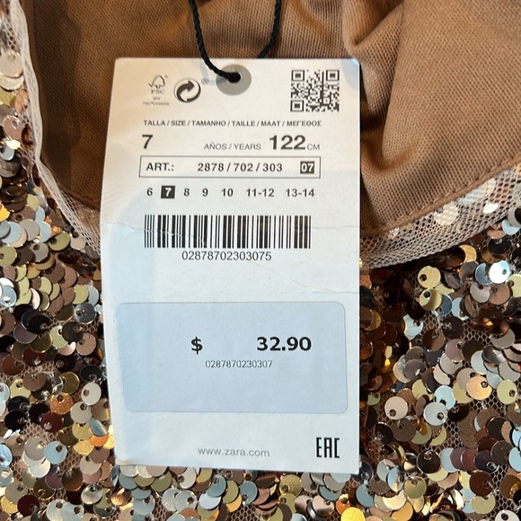 Zara gold sequence skirt - Picture 4 of 4